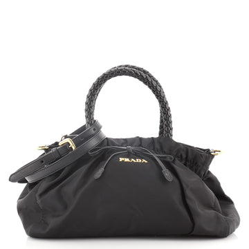 Prada Bow Convertible Tote Tessuto Small