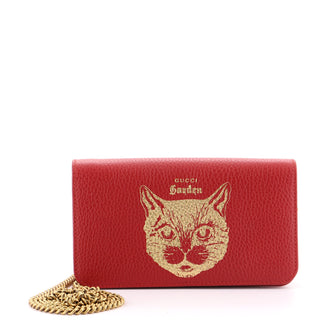Gucci Garden Flap Chain Crossbody Printed Leather Small