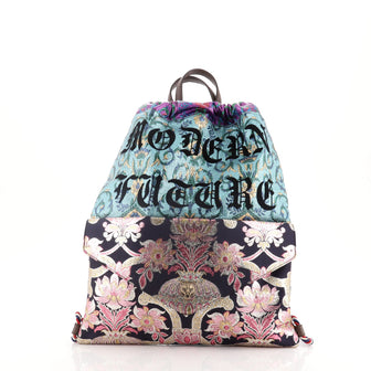 Gucci Drawstring Backpack Brocade Large