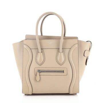 Celine Luggage Bag Grainy Leather Micro