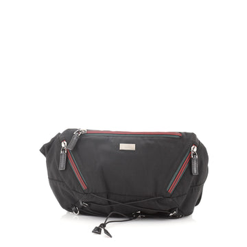 Gucci Multi Web Zip Drawstring Waist Bag Canvas