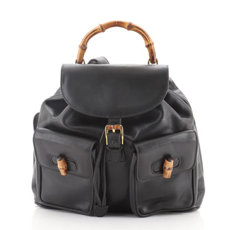 Gucci Vintage Bamboo Backpack Leather Medium