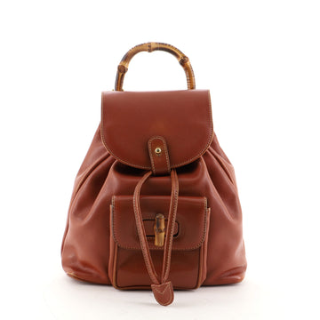 Gucci Vintage Bamboo Backpack Leather Mini