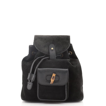 Gucci Vintage Bamboo Backpack Suede Mini