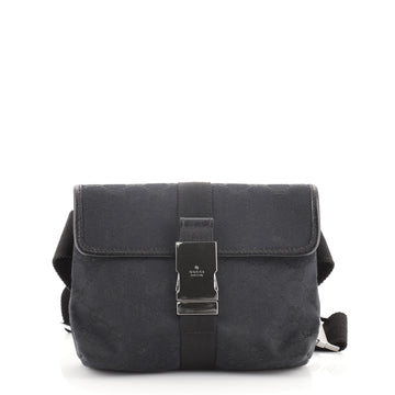 Gucci Buckle Waist Bag GG Canvas Small