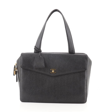 Chanel Vintage CC Front Pocket Briefcase Caviar
