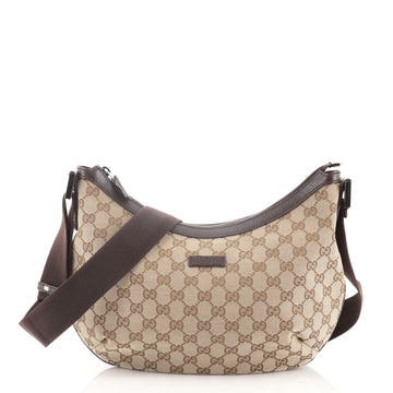 Gucci Saddle Zip Messenger Bag GG Canvas Medium