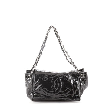 Chanel CC Accordion Flap Bag Patent Vinyl Small