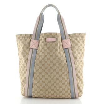 Gucci Original Web Tote GG Canvas Tall