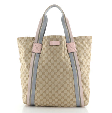 Gucci Original Web Tote GG Canvas Tall