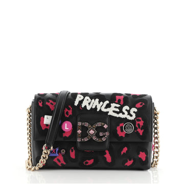 Dolce & Gabbana Millennials Shoulder Bag Leather with Applique Medium