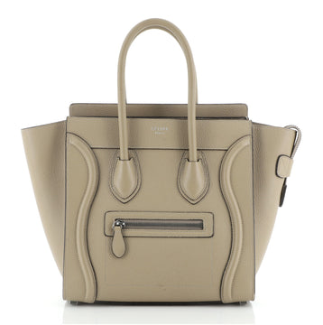 Celine Luggage Bag Grainy Leather Micro
