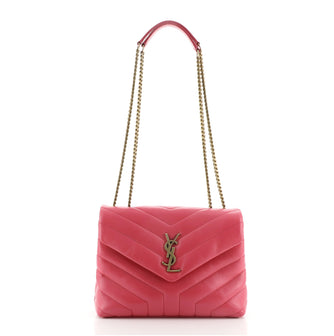 Saint Laurent LouLou Shoulder Bag Matelasse Chevron Leather Small