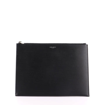 Saint Laurent Letters Zip Clutch Leather Medium