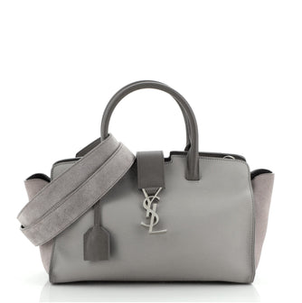 Saint Laurent Monogram Cabas Downtown Leather with Suede Baby
