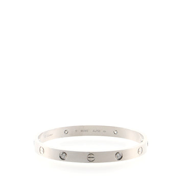 Cartier Love 4 Diamonds Bracelet 18K White Gold and Diamonds