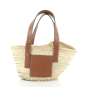 Loewe Basket Tote Woven Raffia Small