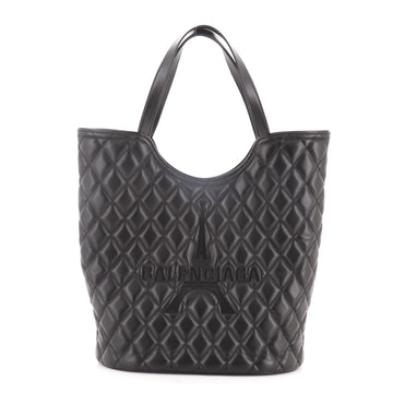 Balenciaga Paris Shopper Embossed Quilt Leather 