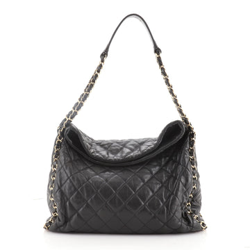 Chanel Chain Me Hobo Quilted Leather Large