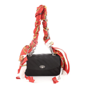 Balenciaga Foulard BB Chain Round Shoulder Bag Quilted Jacquard Small