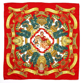 Hermes L'Harmonie et L'Amour Scarf Printed Silk 90