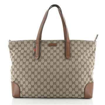 Gucci Original Zip Tote GG Canvas Large