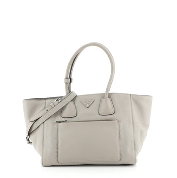 Prada Front Pocket Wing Convertible Tote Vitello Phenix