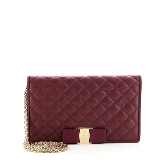 Salvatore Ferragamo Miss Vara Wallet on Chain Quilted Leather