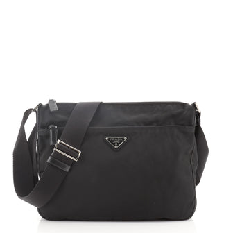 Prada Zip Messenger Bag Tessuto Medium