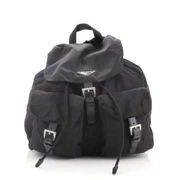 Prada Double Front Pocket Backpack Tessuto Medium