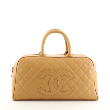 Chanel Timeless CC Bowler Bag Quilted Caviar Large
