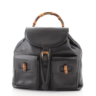 Gucci Vintage Bamboo Backpack Leather Medium