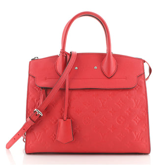 Louis Vuitton Pont Neuf Handbag Monogram Empreinte Leather MM