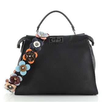 Fendi Selleria Peekaboo Bag Grainy Leather Large