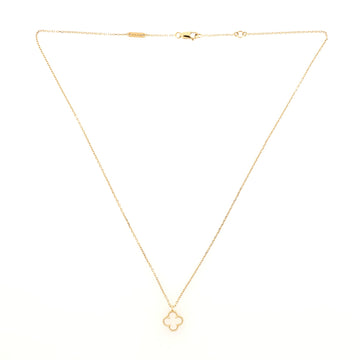 Van Cleef & Arpels Sweet Alhambra Mother of Pearl Necklace 18K Yellow Gold