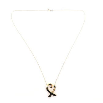 Tiffany & Co. Paloma Picasso Loving Heart Pendant Necklace 18K Yellow Gold