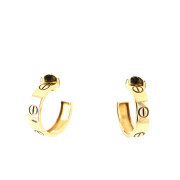 Cartier Love Hoop Earrings 18K Yellow Gold