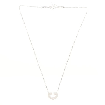 Cartier C Heart de Cartier Pendant Necklace 18K White Gold
