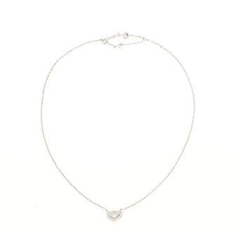 Cartier C Heart de Cartier Pendant Necklace 18K White Gold with Diamonds