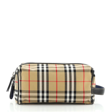 Burberry Cosmetic Pouch Vintage Check Canvas