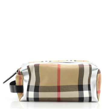 Burberry Toiletry Pouch House Check Canvas