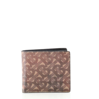 Burberry Bifold Wallet Hologram TB Vintage Check Coated Canvas Compact