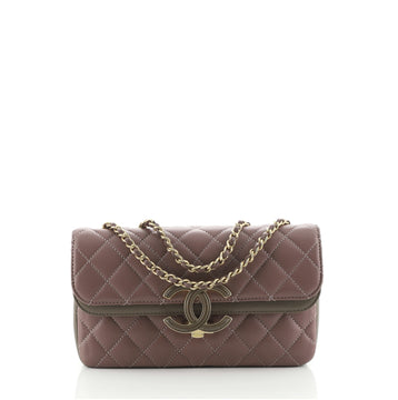 Chanel CC Chic Double Flap Bag Quilted Lambskin Small