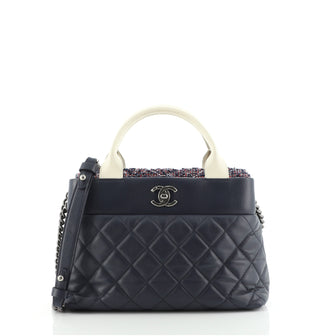 Chanel Airlines Portobello Tote Quilted Lambskin and Tweed Small