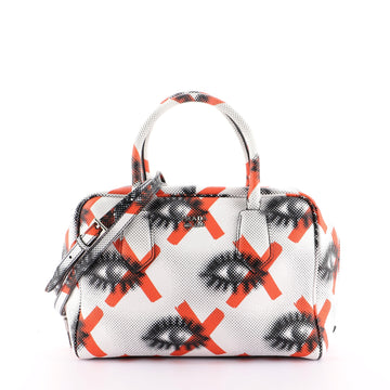 Prada Inside Bauletto Bag Printed Vitello Daino Medium