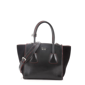 Prada Twin Pocket Tote Glace Calf and Suede Mini
