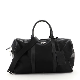 Prada Convertible Weekender Bag Tessuto with Saffiano Leather Medium