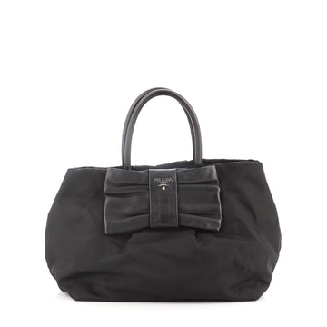 Prada Bow Tote Tessuto with Leather Small