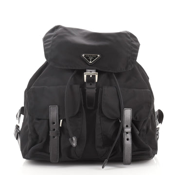 Prada Double Front Pocket Backpack Tessuto Medium