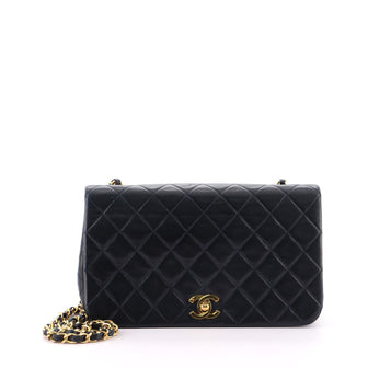 Chanel Vintage Full Flap Bag Quilted Lambskin Medium